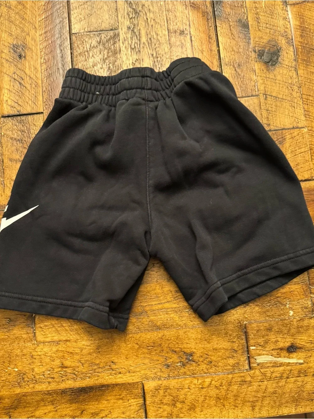 Nike Black Kids Athletic Shorts with White Swoosh